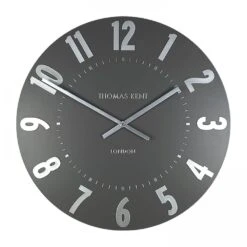 20" Mulberry Wall Clock - Graphite Silver