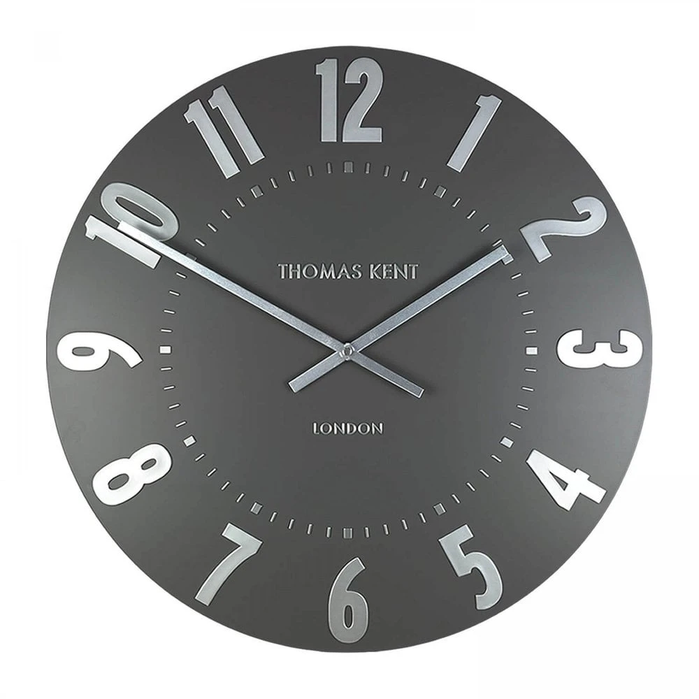 20" Mulberry Wall Clock - Graphite Silver
