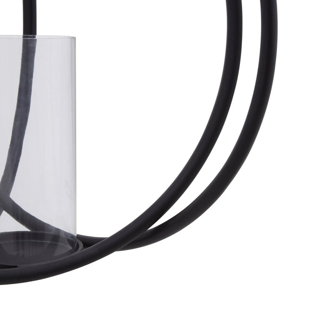 Aura Matt Black Large Candle Holder - Image 2