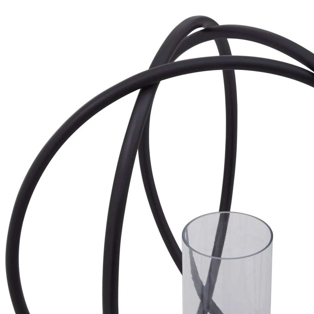 Aura Matt Black Large Candle Holder - Image 3