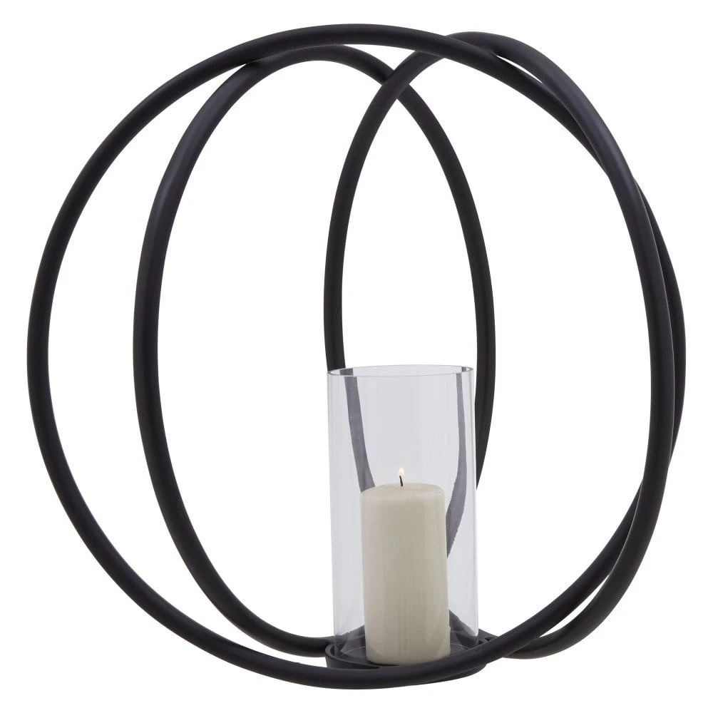 Aura Matt Black Large Candle Holder - Image 5
