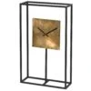 Black Frame Square Gold Clock