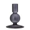 Black Glass Candlestick Holder
