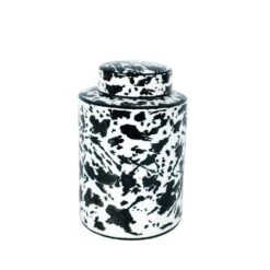 Black & White Abstract Design Ginger Jar - Medium