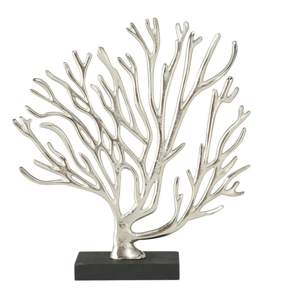 Coral Ornament Black & Silver - Set Of 2 - Image 2