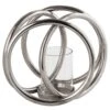 HI Farrah Silver Rings Pillar Candle Holder