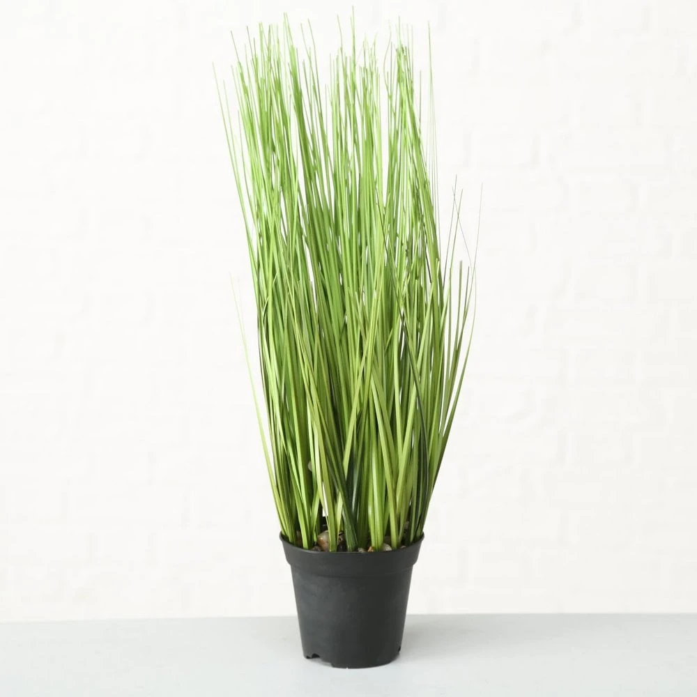 Faux Grass Plant In Pot - Set Of 2 - Image 4
