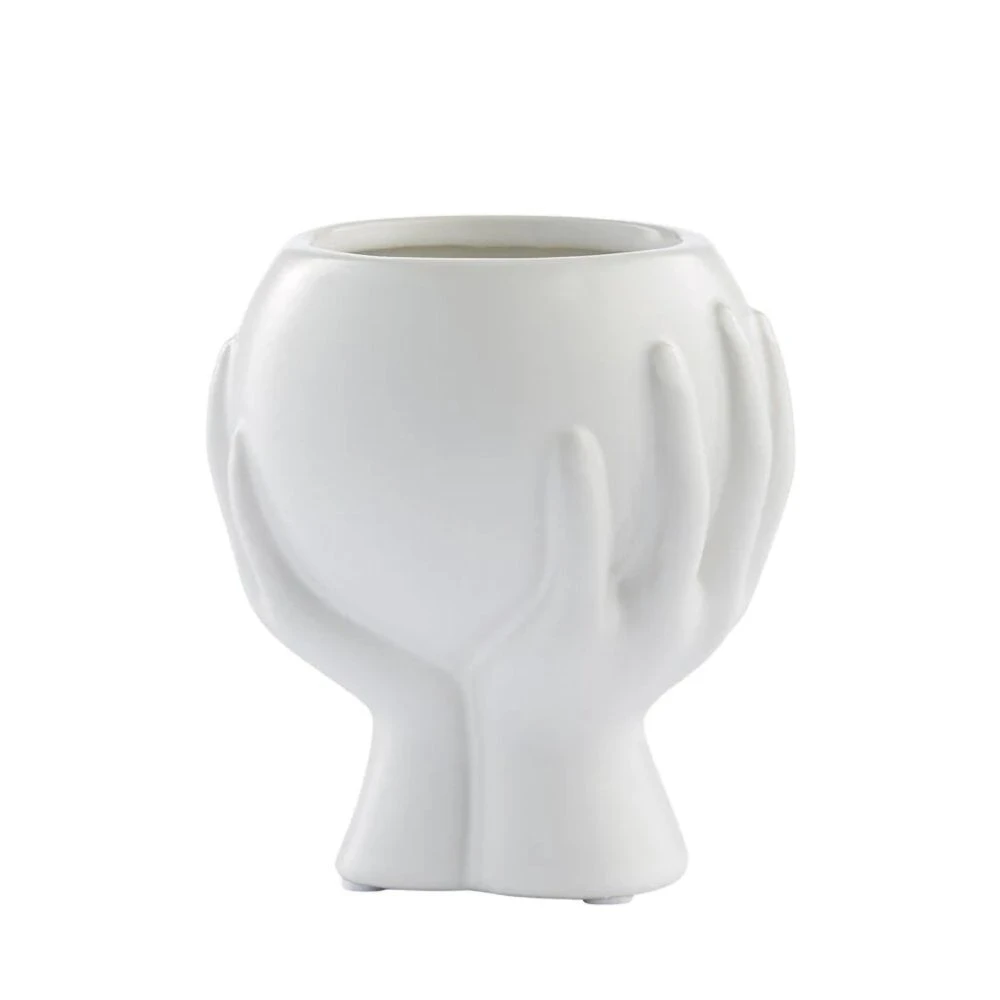 Haniya Flower Pot - White