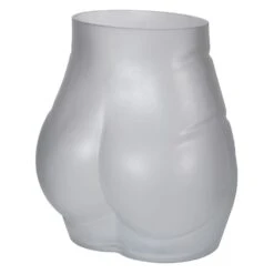 Large Matt Grey Bum Vase