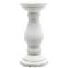 Large Matte White Ceramic Candle Holder