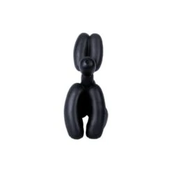 Large Sitting Balloon Dog - Matt Black