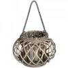 HI Large Wicker Basket Lantern