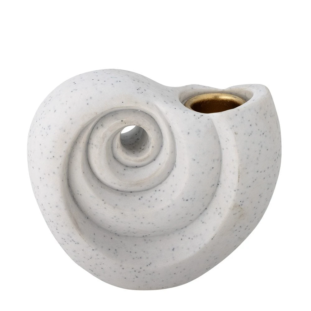 Layan Polyresin Candlestick - White - Image 2