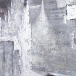 Layered Hand Painted Abstract Canvas - Black & White