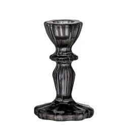 Litus Glass Candlestick - Black