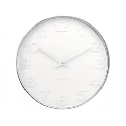Mr. White Numbers Wall Clock