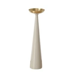 Pillar Candle Holder With Gold Top - Large