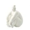 Serafina Sitting Female Figurine - White