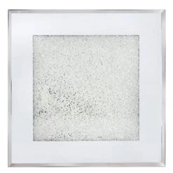 Silver Crushed Diamond Candle Plate