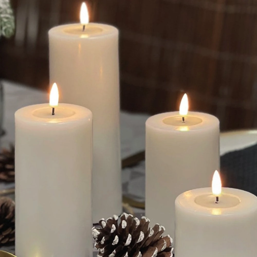 White LED Candle 7.5 X 10cm - Image 2