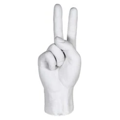 White Resin Hand Ornament